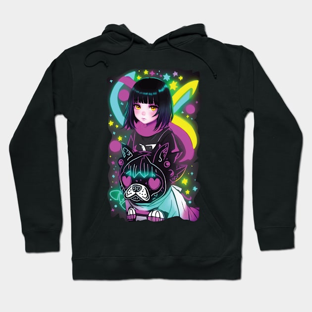 Anime Metaverse Girl Hoodie by joejdiaz